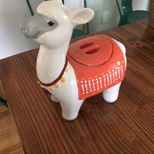 Llama cookie ceramic jar